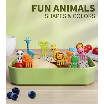 Fun 152PCS Animal Food Picks for Kids Lunch Accessories