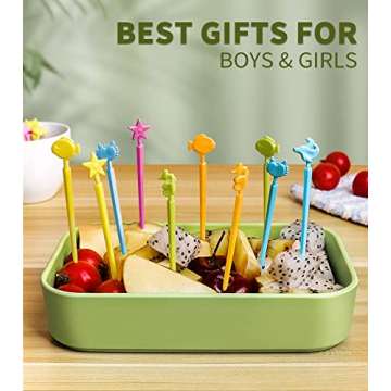 Fun 152PCS Animal Food Picks for Kids Lunch Accessories