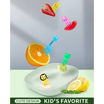 Fun 152PCS Animal Food Picks for Kids Lunch Accessories