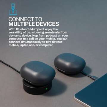 JLab JBuds Sport ANC 4 True Wireless Bluetooth Earbuds + Charging Case, Graphite, Swipe + Touch Controls, Hybrid Active Noise Cancelation, Multipoint Connect, Customized Settings App