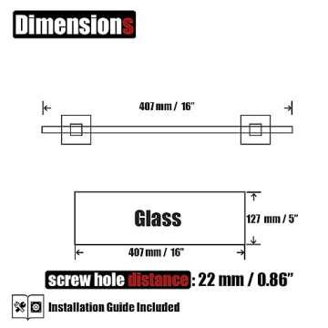 JQK Bathroom Glass Shelf - Stylish Storage Solution