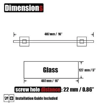 JQK Bathroom Glass Shelf - Stylish Storage Solution