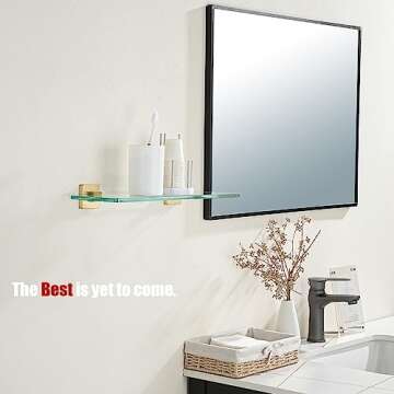 JQK Bathroom Glass Shelf - Stylish Storage Solution