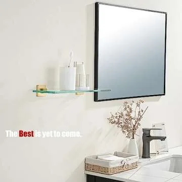 JQK Bathroom Glass Shelf - Stylish Storage Solution