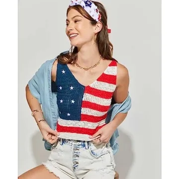 Mokkia American Flag Headband - Sparkling Patriotic Accessory