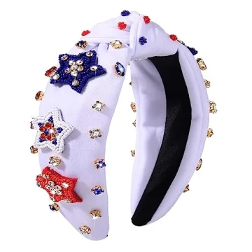 Mokkia American Flag Headband - Sparkling Patriotic Accessory
