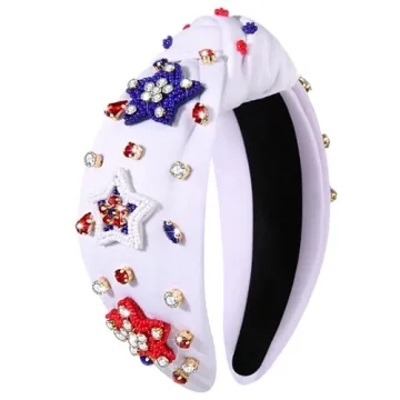 Mokkia American Flag Headband - Sparkling Patriotic Accessory