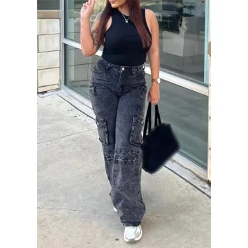 Shop LKOUS Y2K Cargo Jeans for Stylish Comfort