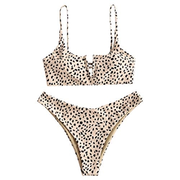 Zaful Women's Reversible Animal Print Bikini Set - Stylish & Comfortable