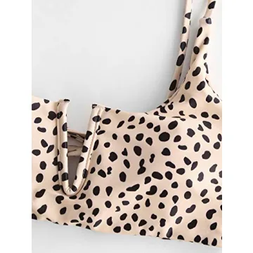 Zaful Reversible Animal Print Bikini Set Stylish Comfortable