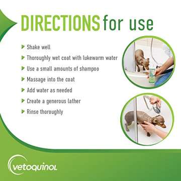 Vetoquinol Aloe & Oatmeal Shampoo — Gentle, Moisturizing Formula with Coconut Scent for Dogs & Cats, 16oz