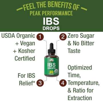 Organic IBS Relief Drops for Digestion Support and Wellness