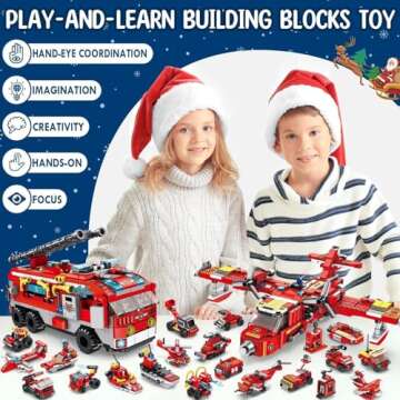 Asoulin Fire Rescue Truck Advent Calendar for Kids 6+