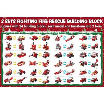 Asoulin Fire Rescue Truck Advent Calendar for Kids 6+