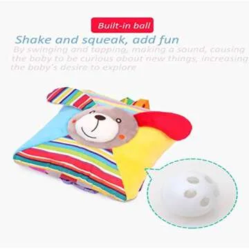 Toddler Early Learning Plush Toy with Buckles for Skill Development