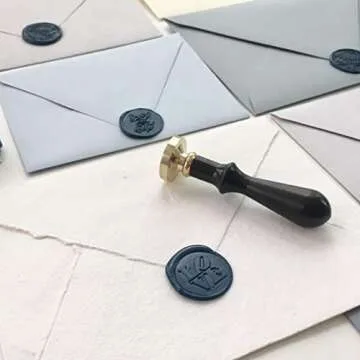 UNIQOOO Mailable Glue Gun Sealing Wax Sticks for Wax Seal Stamp - Navy Blue, Great for Wedding Invit...