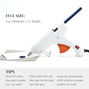 UNIQOOO Navy Blue Wax Sticks for Elegant Sealing