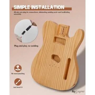 Build Your Own Leo Jaymz DIY TL Style Electric Guitar Kit