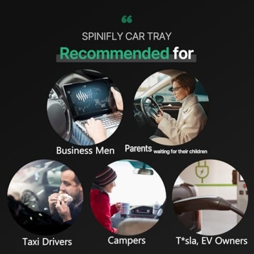 SPINIFLY 2-in-1 Car Steering Wheel Tray for Work & Travel