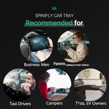 SPINIFLY 2-in-1 Car Steering Wheel Tray for Work & Travel