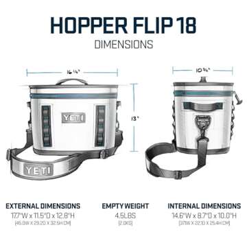 YETI Hopper Flip 18 Portable Cooler, Big Wave Blue