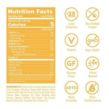 Natural Energy Adaptogen Drinks | Zero Sugar & Low Calorie | 12 Pack