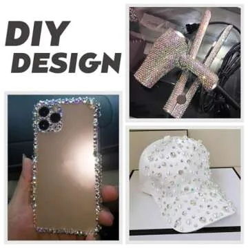 Flatback Glass Crystals Rhinestones for Nails AB Gems Stones Beads Nail Art Rhinestones for Decoration Accessories Crafts Eye Makeup Clothes Shoes (SS5)