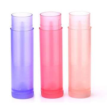 WOIWO 5 PCS Refillable Lip Balm Containers for DIY Lip Care
