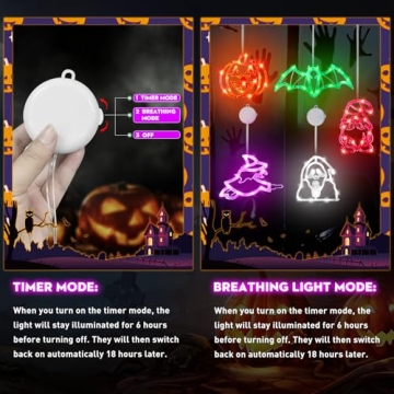 Halloween Lights 5 Pack with Timer - Indoor Decor