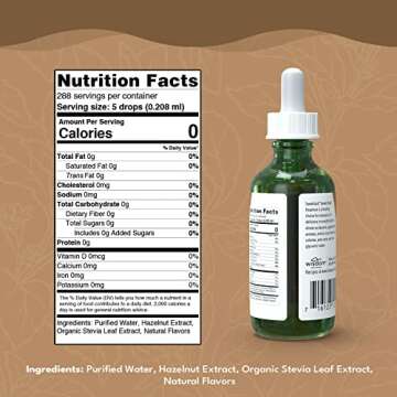 SweetLeaf Stevia Liquid Sweet Drops - Hazelnut Flavored Drops, Stevia Liquid Sweetener, Zero-Calorie...