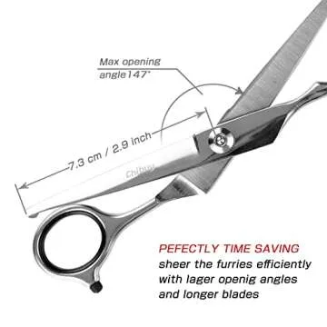 Chibuy Curved dog grooming scissors with Round Tips, Pet Shear for Cats, 4CR Stainless Steel Bending, Professional Tools for Home