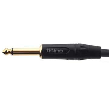 Tisino Female XLR to 1/4 (6.35mm) TS Mono Jack Unbalanced Microphone Cable Mic Cord for Dynamic Micr...