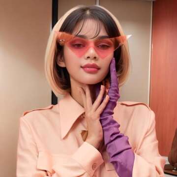 willochra Triangle One Piece Frameless Sunglasses For Women Trendy Ocean Lens Sun Glasses Men Party Prom Sunglasses (black)