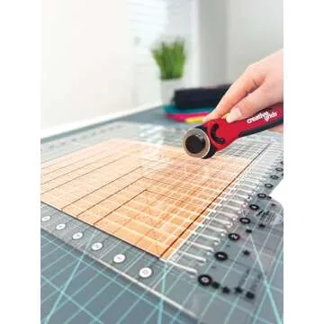 Creative Grids Stripology XL Slotted Quilting Ruler - CGRGE1XL – Made in USA, 17-3/4in x 22in, Non-Slip Grip Extra Large Acrylic Fabric Strip Cutting, Sewing, Crafting, Patchwork Ruler & Template
