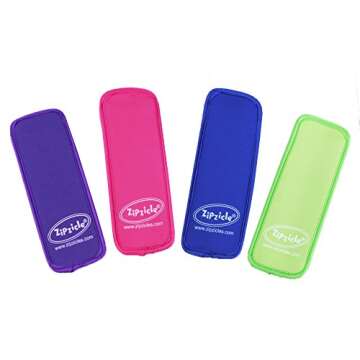 Colorful Zipzicle Ice Pop Holders, 4 Pack for Summer Fun