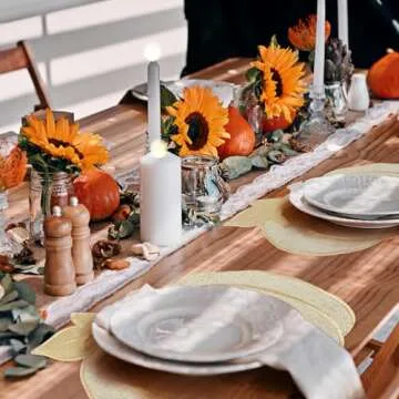 Charming Fall Thanksgiving Pumpkin Placemats Set of 6