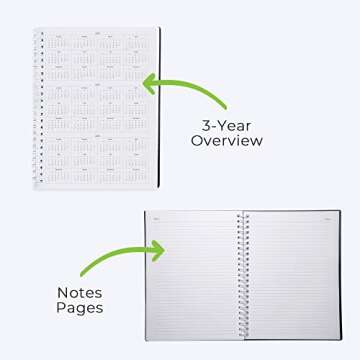 WallDeca 2024-2025 Academic Weekly Planner - Weekly & Monthly Planner, Jul 2024 - Dec 2025, Flexible Cover, Notes Pages, Twin-Wire Binding (2024-2025 (8 x 11-Inches))