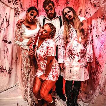 Halloween Fake Blood Makeup Kit - Edible Fake Blood Gel 1.06oz + Fake Blood Spray 1.76oz + Coagulated Blood 1.06oz, Realistic Washable Special Effects SFX Makeup Set for Zombie Vampire Monster Cosplay