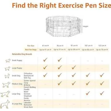 Amazon Basics Foldable Octagonal Metal Pet Playpen, Exercise Pen for Dogs, Portable, Single Door, Black, 60 x 60 x 48 Inches