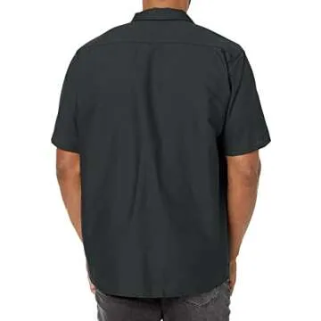 Red Kap Men's Standard Industrial Work Shirt, Regular Fit, Short Sleeve, Charcoal, 2X-Large