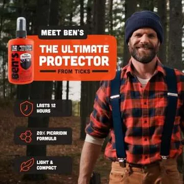 Ben's Tick Repellent - Powerful Spray with 20% Picaridin For 12-Hour Protection