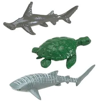 Safari Ltd. Endangered Marine Species TOOB - Figures of Whales, Marine Iguana, Galapagos Penguin, Sea Lion, Spotted Eagle Ray, Sawfish, Hammerhead and Turtles - Toys for Boys, Girls & Kids Ages 3+