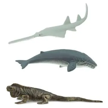 Safari Ltd. Endangered Marine Species TOOB - Figures of Whales, Marine Iguana, Galapagos Penguin, Sea Lion, Spotted Eagle Ray, Sawfish, Hammerhead and Turtles - Toys for Boys, Girls & Kids Ages 3+