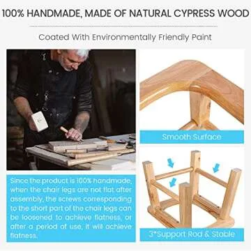ZhangXF Yoni Steam Seat Wood with Gown, V Steam Seat Kit Detox for Women, Wooden Vaginial Steaming Stool Chair Set, Feminine Vaginal Postpartum Care, Handmade, with Thick Cushion (No Steamer)