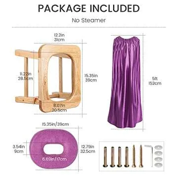 ZhangXF Yoni Steam Seat Wood with Gown, V Steam Seat Kit Detox for Women, Wooden Vaginial Steaming Stool Chair Set, Feminine Vaginal Postpartum Care, Handmade, with Thick Cushion (No Steamer)