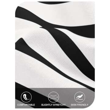 MEROKEETY Women's Puff Long Sleeve Striped Tops Crew Neck 2024 Fall Casual Knit Basic Tee Shirts, Black, X-Large