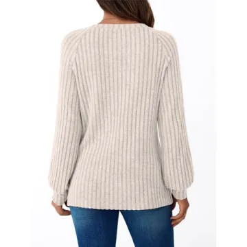 AUTOMET Womens Long Sleeve Sweater for Casual Elegance