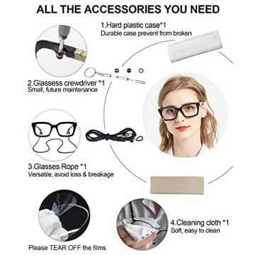 AEZUNI Retro Reading Glasses Stylish Oversized 2.5x