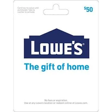 Lowe's $50 Gift Card - Hassle-Free Shopping for Home Improvement Projects