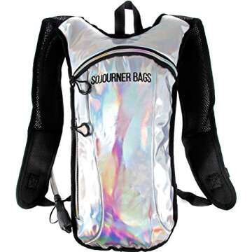 SOJOURNER Hydration Pack Backpack - 2L Water Bladder Included for Festivals, Raves, Hiking, Biking, ...